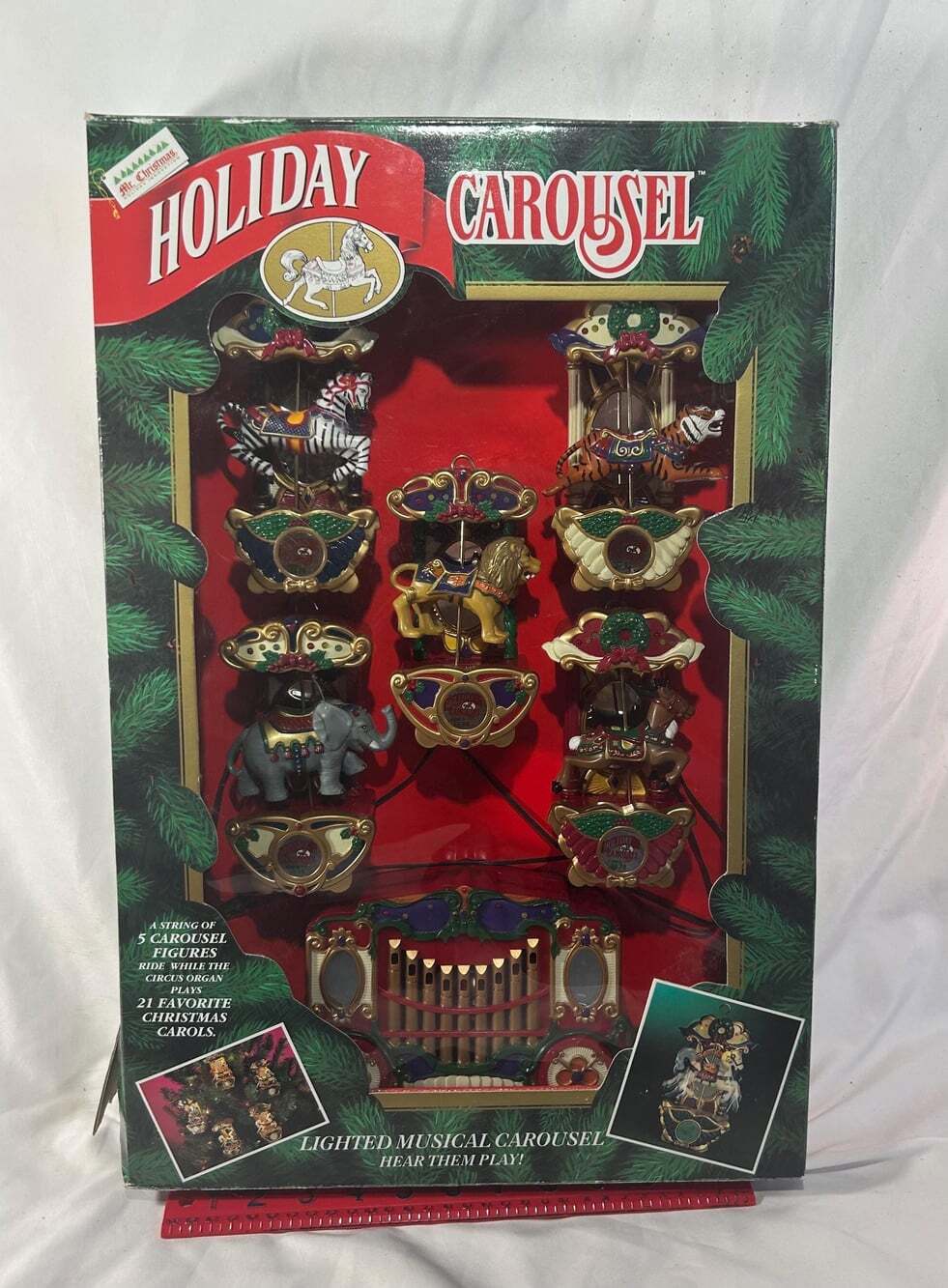 Vintage Mr.Christmas Circus Animals Musical Carousel Decoration Plays 21 Favorit